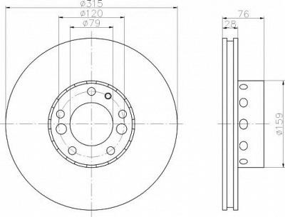 HELLA PAGID 8dd355104071 -  Тормозной диск